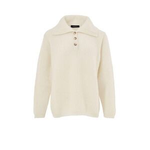 Gran Sasso Wool Polo Shirt with Ribbed Collar and Cuffs Women White Polo Shirts